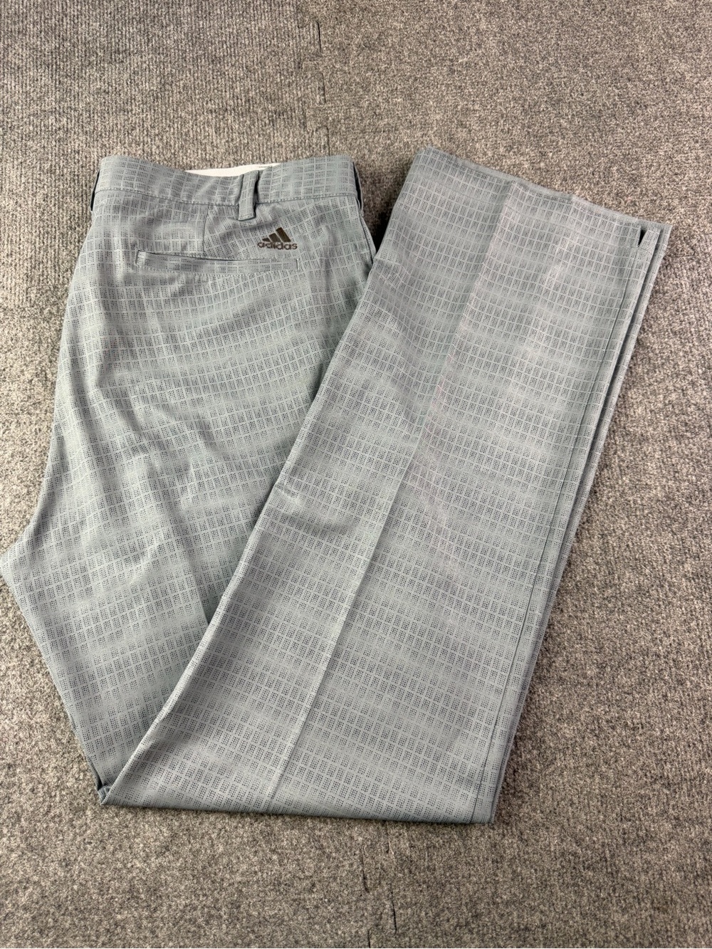 Adidas Mens Flat Front Golf Pants Size 36x33 Gray